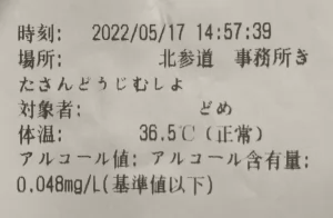 3分後の結果