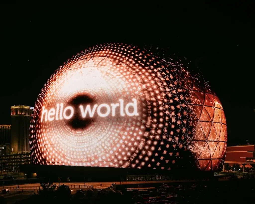 ラスベガスのコンサート会場「Sphere」のLEDビジョン